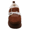 Women's Brown Snow Boots with Heel And Fleece Lining, Warm Winter Outdoor Shoes