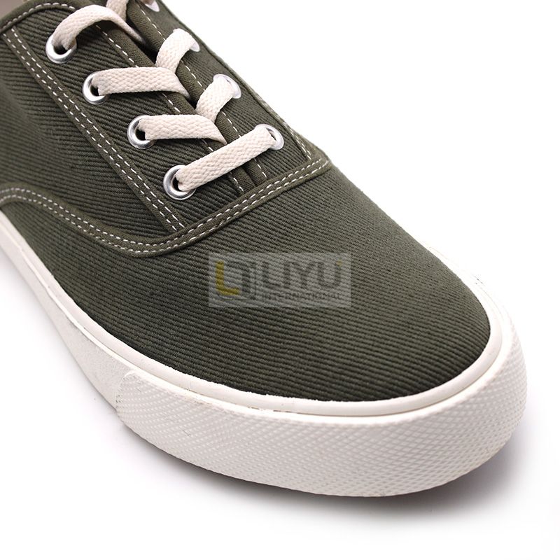 Adult Sneakers Green Full Canvas Upper Vulcanized Sneakers Low Shoes Board Shoes Sport Shoes