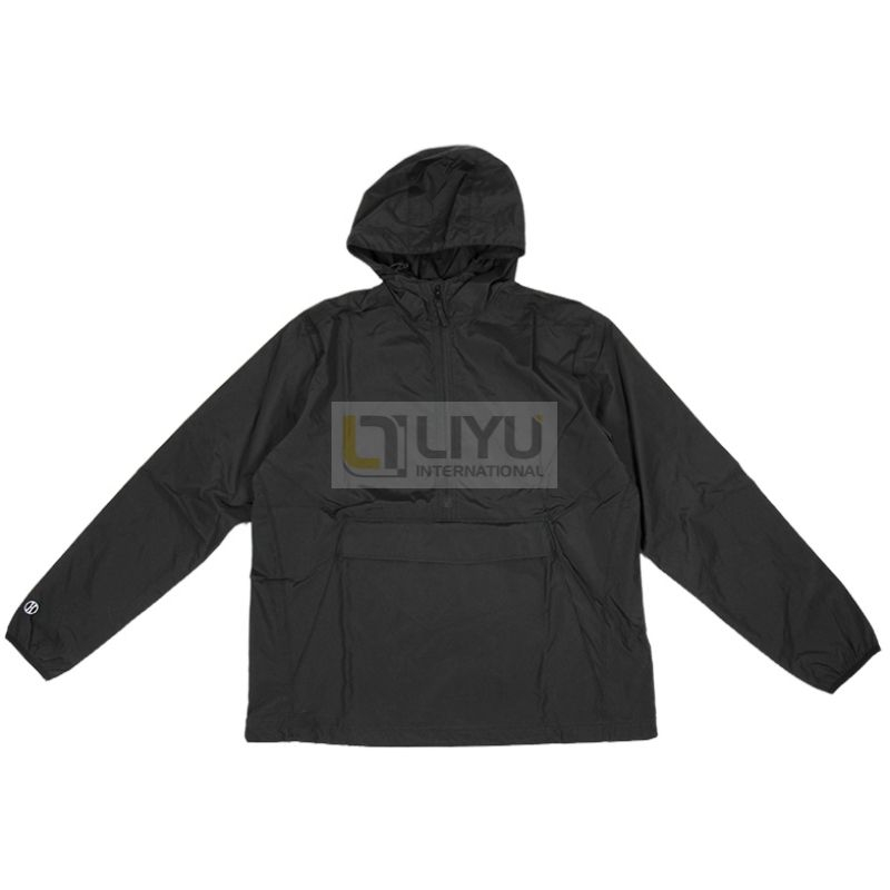 Hood Waterproof Raincoat Black Jacket Men's Windbreaker Waterproof And Breathable